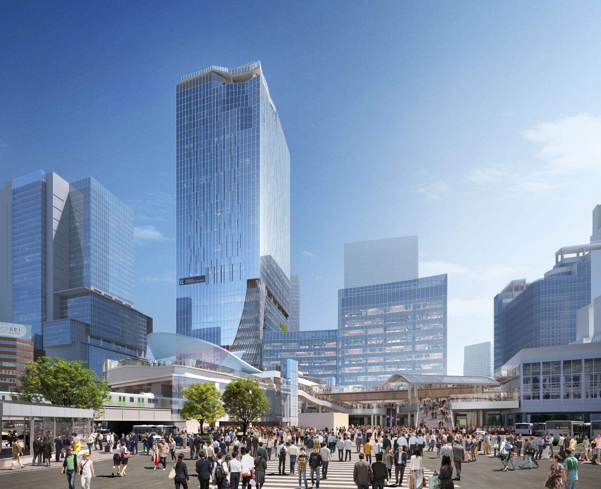 スクランブル交差点から